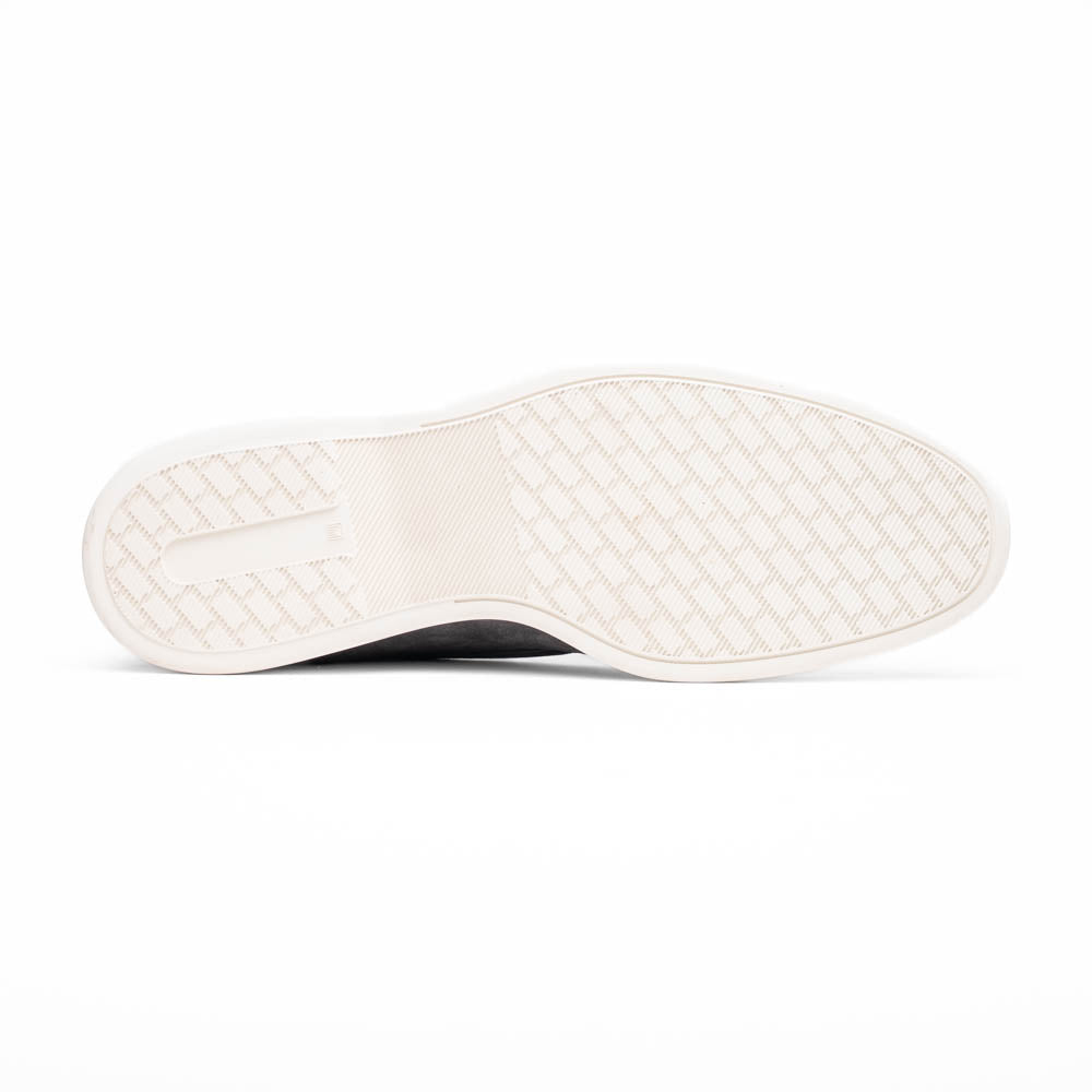 Bene Crocodile & Sueded Italian Goatskin Loafer in Grey by Zelli Italia