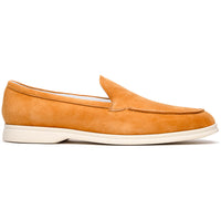 Livorno Sueded Italian Goatskin Loafer in Cognac by Zelli Italia