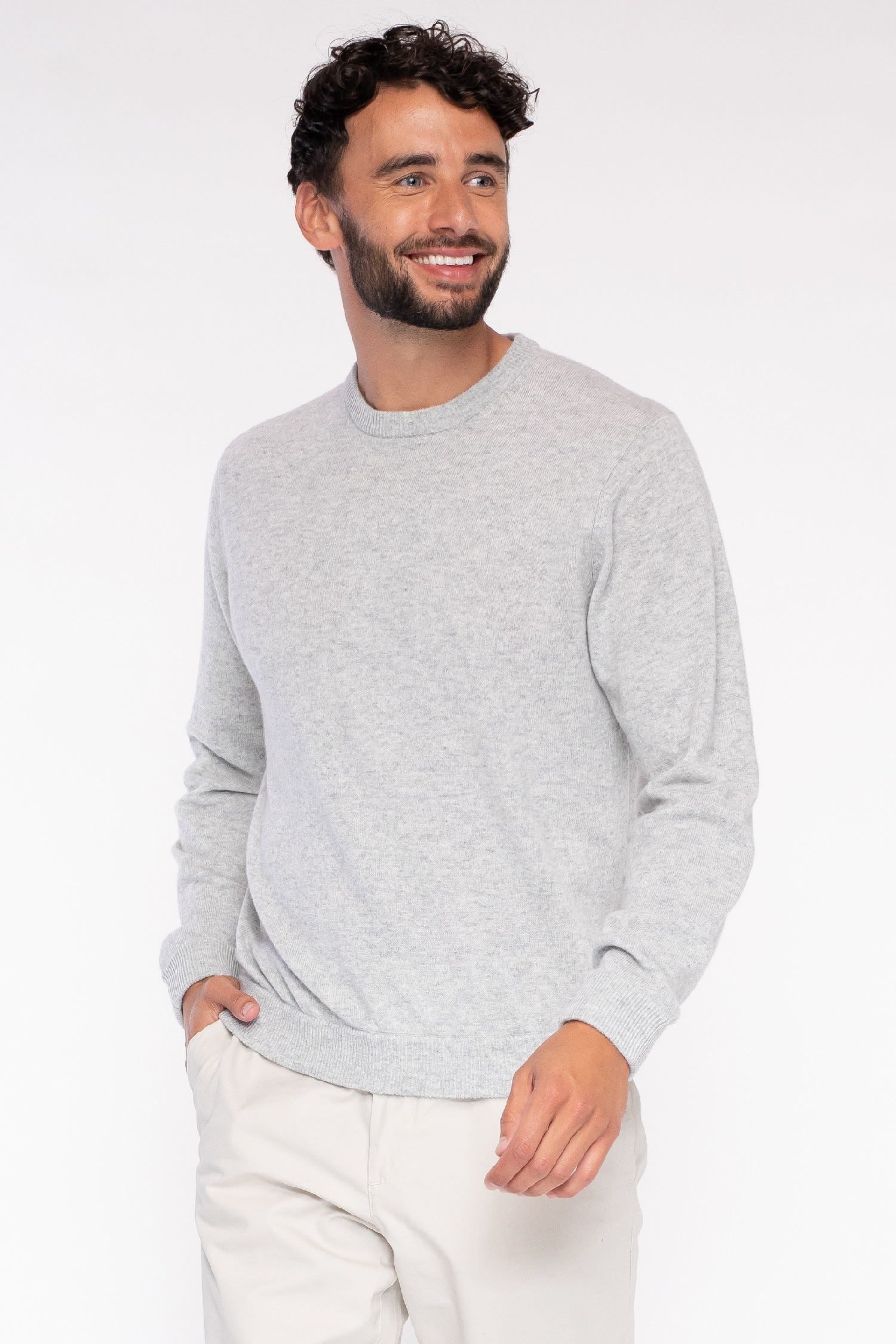 Classic Crew Neck 100% Cashmere Sweater (Choice of Colors) by Alashan Cashmere