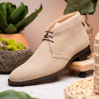 Marco Italian Sueded Calfskin Chukka Boot in Sand by Zelli Italia