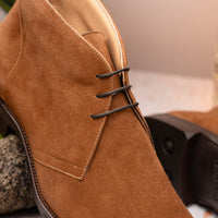 Marco Italian Sueded Calfskin Chukka Boot in Tobacco by Zelli Italia