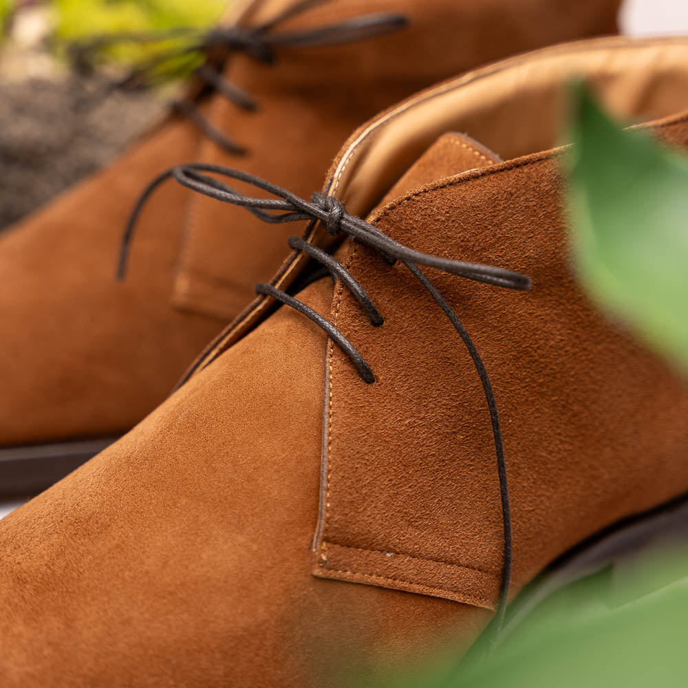 Marco Italian Sueded Calfskin Chukka Boot in Tobacco by Zelli Italia