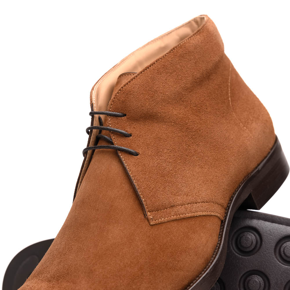 Marco Italian Sueded Calfskin Chukka Boot in Tobacco by Zelli Italia