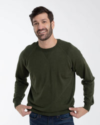 Cotton Cashmere Blend Raglan Sweatshirt-Style Sweater (Choice of Colors) by Alashan Cashmere