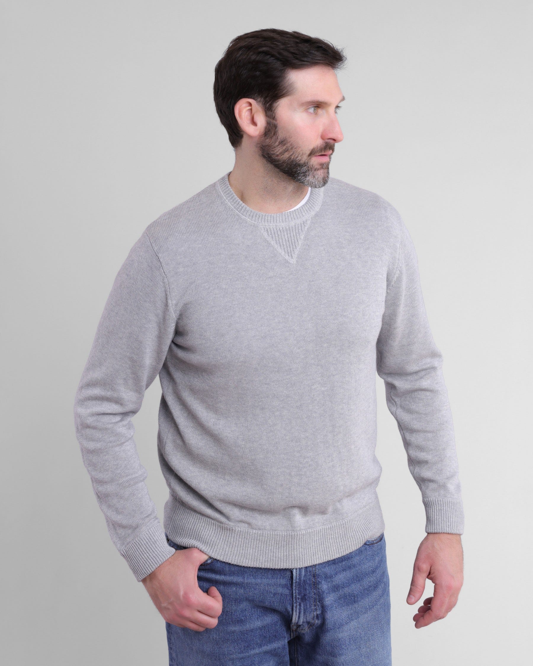 Cotton Cashmere Blend Weekend Sweatshirt Sweater (Choice of Colors) by Alashan Cashmere