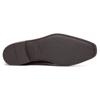 Meo Hand Burnished Italian Calfskin Loafer with Crocodile Trim in Cognac by Zelli Italia