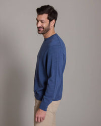 Worsted Merino Wool Classic Crew Neck Sweater (Choice of Colors) by Alashan Cashmere