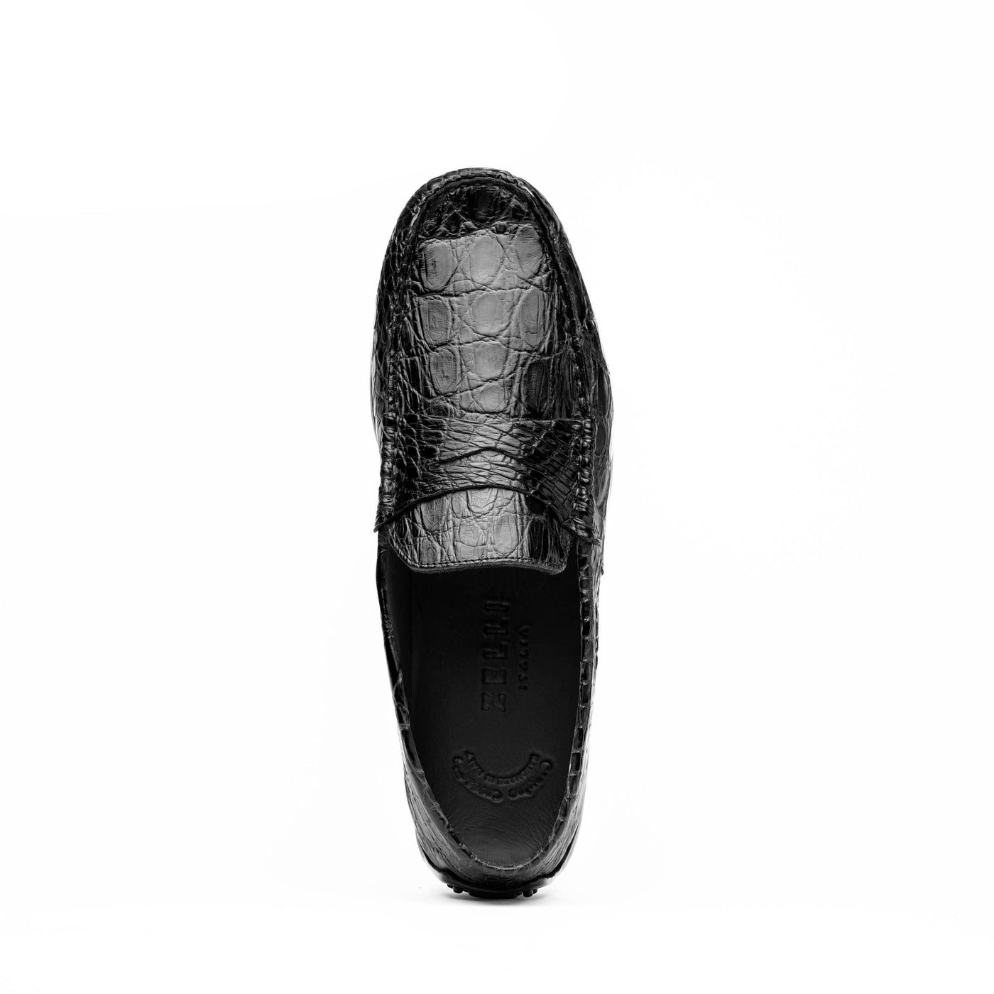 Monza Crocodile Driver in Black Matte by Zelli Italia