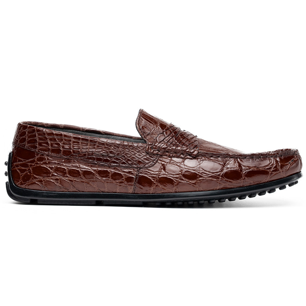 Monza Crocodile Driver in Nicotine by Zelli Italia