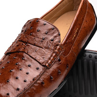 Monza Ostrich Quill Driver in Brandy by Zelli Italia