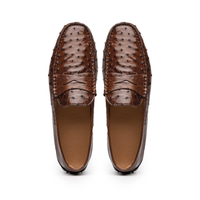 Monza Ostrich Quill Driver in Nicotine by Zelli Italia