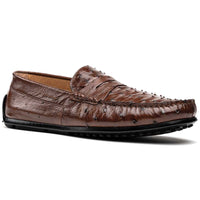 Monza Ostrich Quill Driver in Nicotine by Zelli Italia