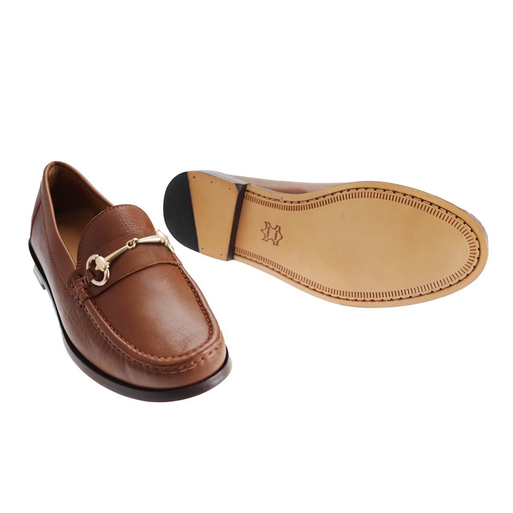 Phelps Interchangeable 'Bridge Bits®' Tubular English Moccasin Loafer in Tan Calfskin by T.B. Phelps