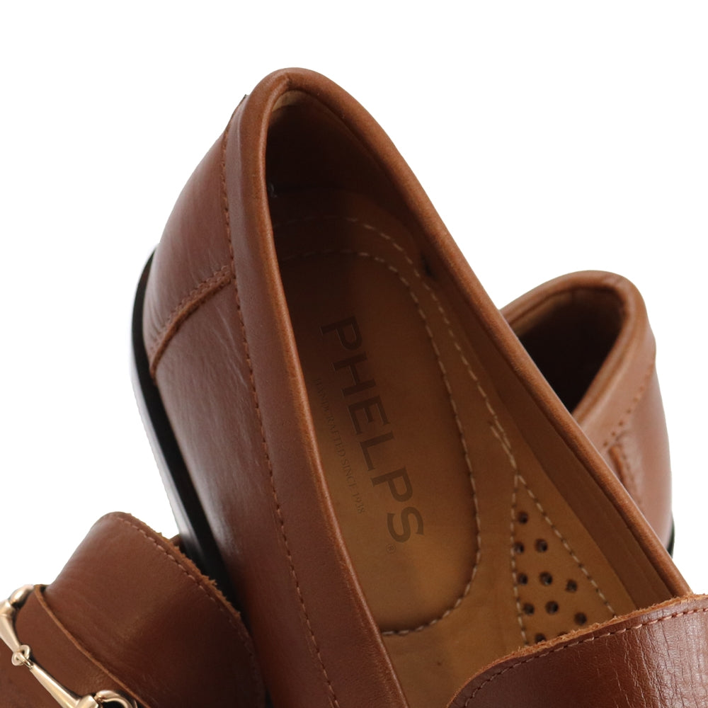 Phelps Interchangeable 'Bridge Bits®' Tubular English Moccasin Loafer in Tan Calfskin by T.B. Phelps