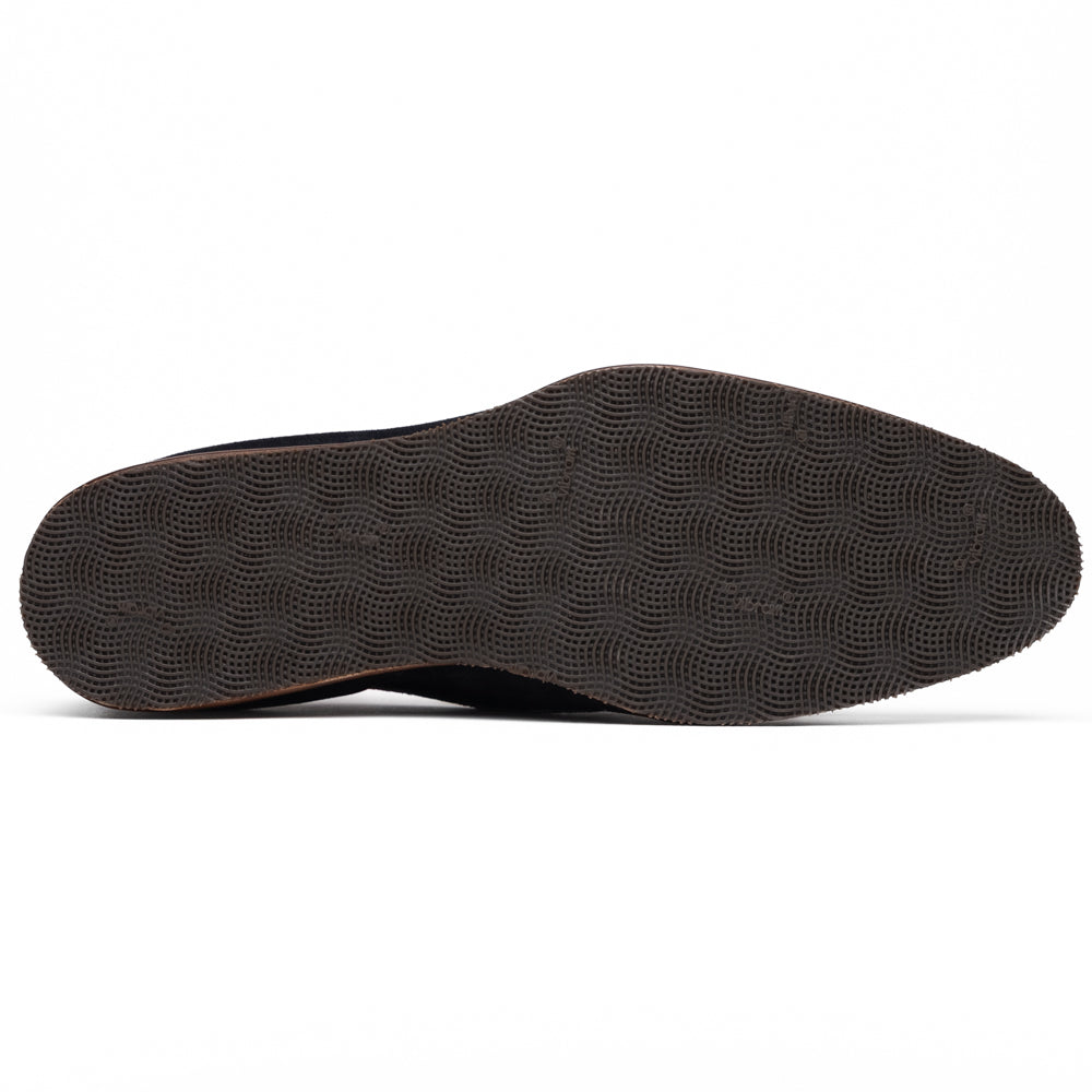 Pisa Italian Suede Hand-Woven Loafers in Navy by Zelli Italia