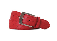 Ostrich Quill Belt in Red by Brookes & Hyde
