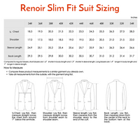 Performance 2-Button SLIM FIT Suit in a Tonal Blue Windowpane Check (Regular and Long Available) by Renoir