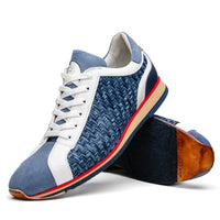 Ripi Hand Woven Italian Calfskin Sneaker in Blue by Zelli Italia