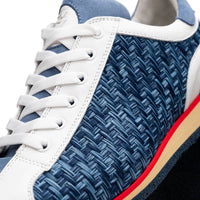 Ripi Hand Woven Italian Calfskin Sneaker in Blue by Zelli Italia