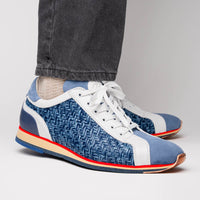 Ripi Hand Woven Italian Calfskin Sneaker in Blue by Zelli Italia