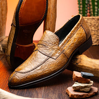 Roma Crocodile Penny Loafer in Taupe by Zelli Italia