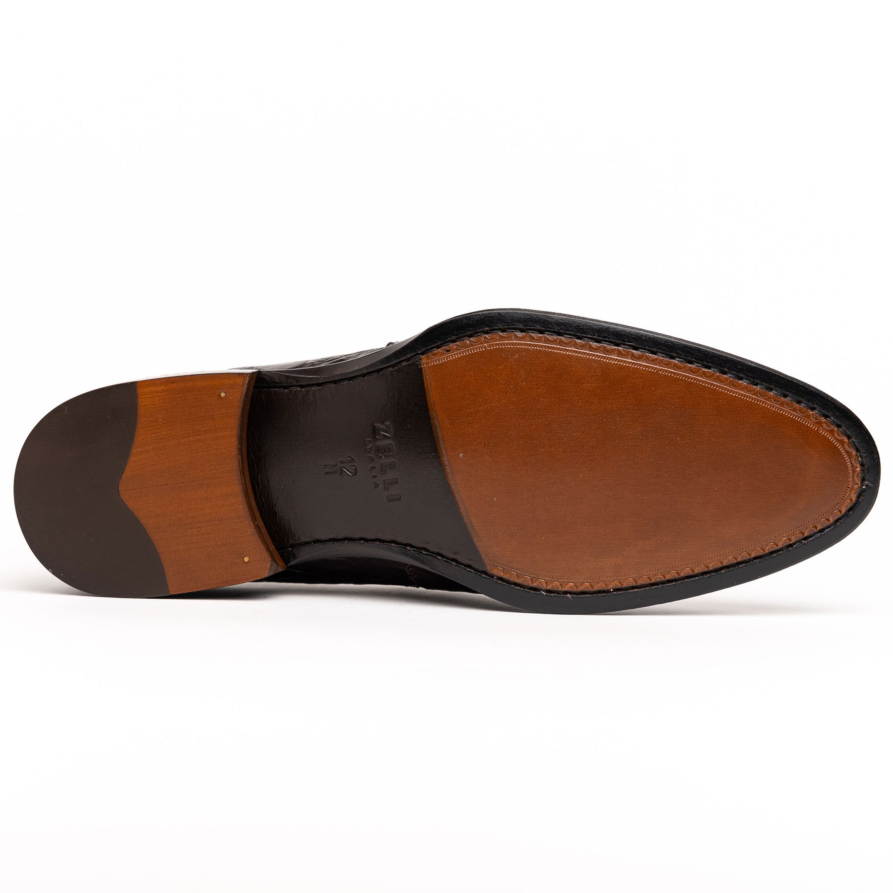 Roma Crocodile Penny Loafer in Cognac by Zelli Italia