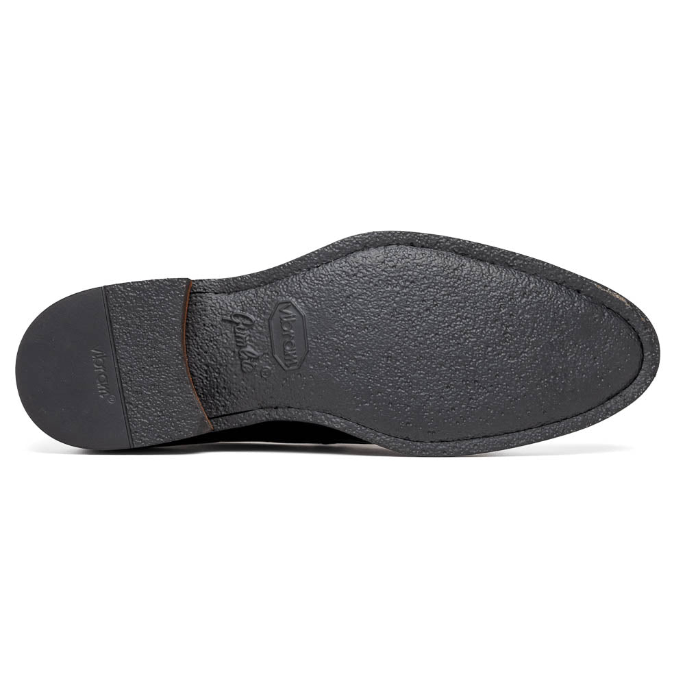 Roma Hand Burnished Calfskin Penny Loafer in Black by Zelli Italia