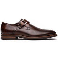 Roman Italian Calfskin Monk Strap Shoe in Chestnut by Zelli Italia