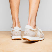 Roxi Suede and Calfskin Leather Sneaker in Taupe by Zelli Italia
