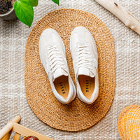 Roxi Suede and Calfskin Leather Sneaker in Taupe by Zelli Italia