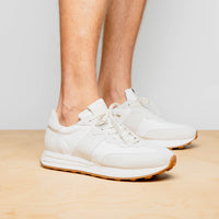 Roxi Suede and Calfskin Leather Sneaker in White by Zelli Italia