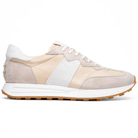 Roxi Suede and Calfskin Leather Sneaker in Taupe by Zelli Italia