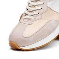 Roxi Suede and Calfskin Leather Sneaker in Taupe by Zelli Italia