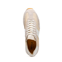 Roxi Suede and Calfskin Leather Sneaker in Taupe by Zelli Italia