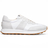 Roxi Suede and Calfskin Leather Sneaker in White by Zelli Italia