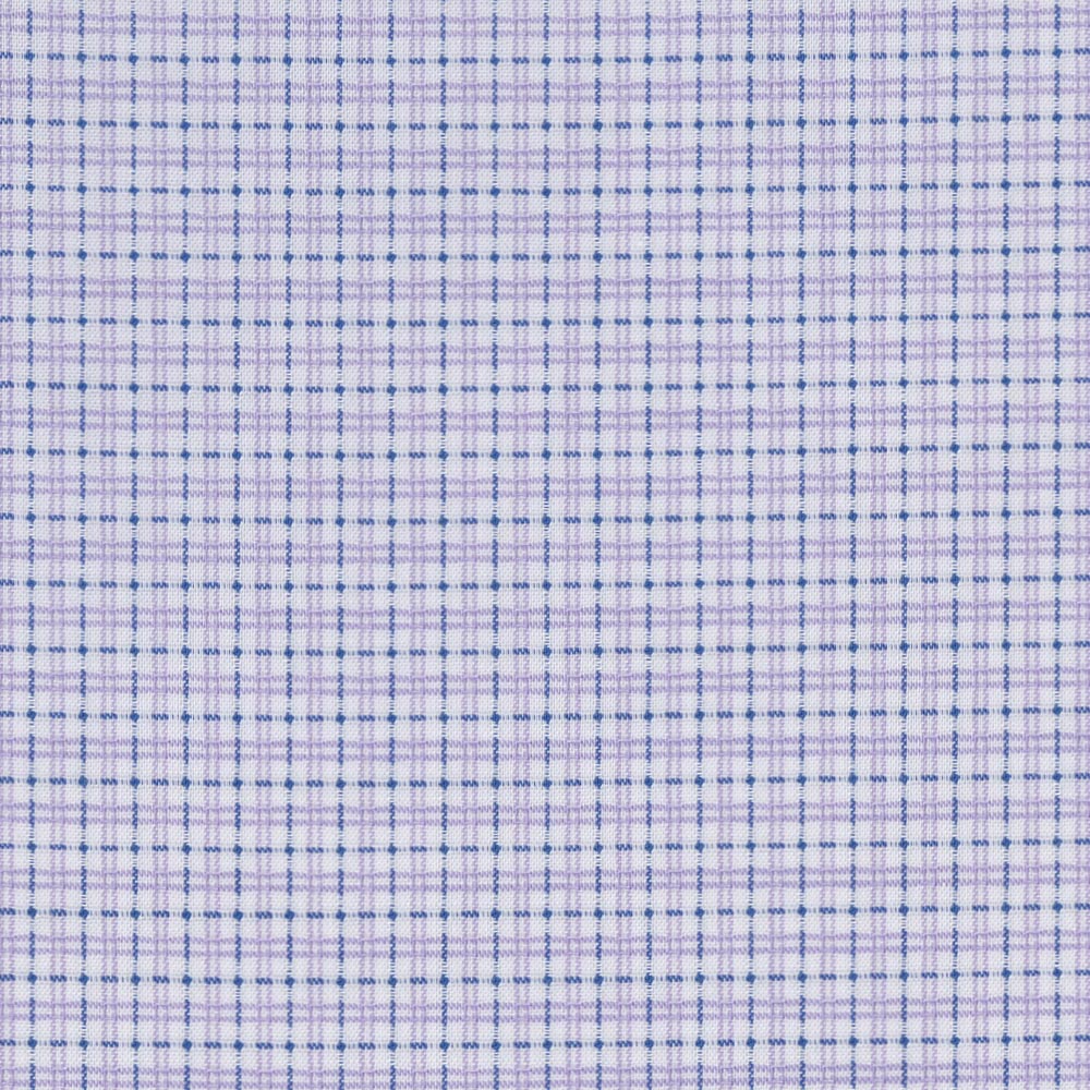 Stretch Cotton Dobby Check Sport Shirt in Lilac by Scott Barber
