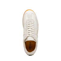 Shizzo Signature Sueded Baby Calfskin Leather Sneaker in White by Zelli Italia