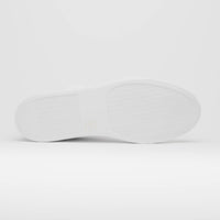 Spettacolare Italian Pebble Grain Calfskin Slip-On Sneaker in White by Zelli Italia