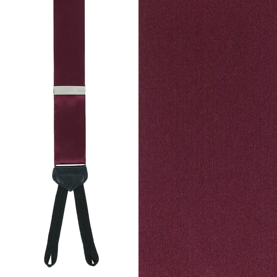 Sutton Solid Color Silk Formal End Braces in Choice of Colors by Trafalgar