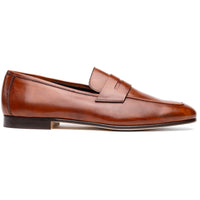 Tippa Italian Calfskin Penny Loafer in Cognac by Zelli Italia