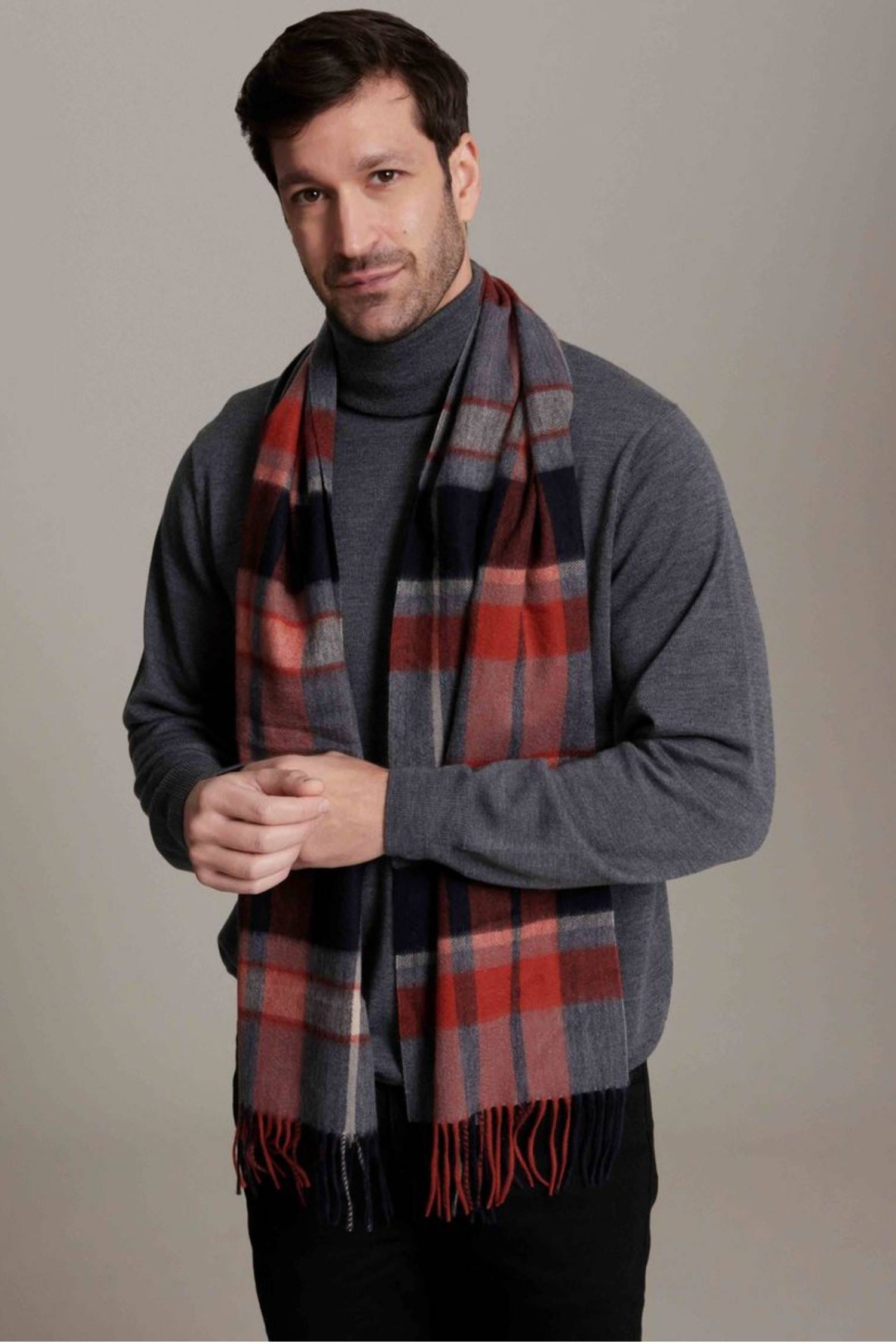 100% Cashmere Highland Tartan Woven Scarf by Alashan Cashmere