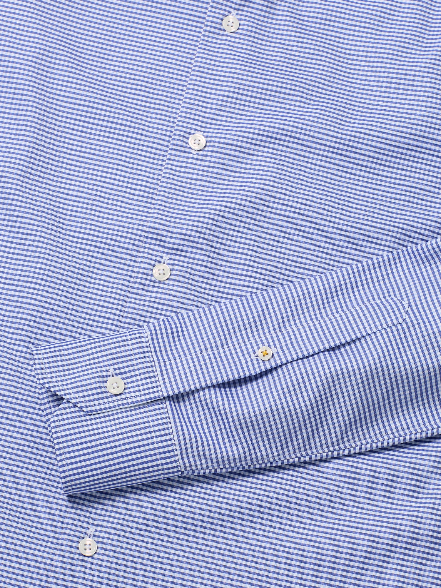 Reynolds Cotton Twill Shirt in Navy Check by Robert Talbott