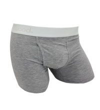 Boxer Brief w/ Fly in Light Grey Heather by Wood Underwear