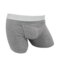 Boxer Brief w/ Fly in Light Grey Heather by Wood Underwear