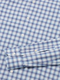 Reynolds Ultra Light Weight Brushed Ombre Plaid Shirt in Blue Multi by Robert Talbott