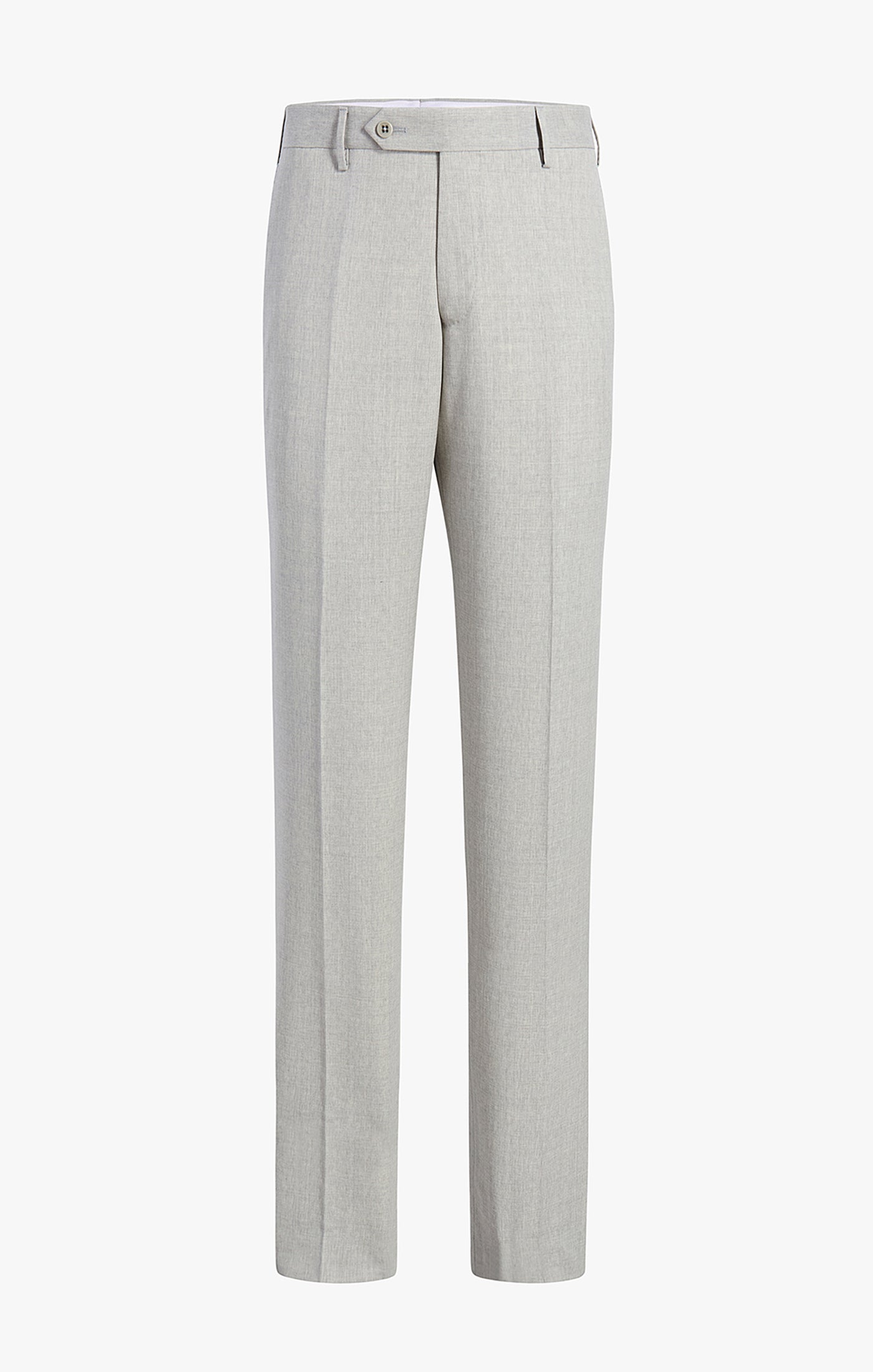 Devon Flat Front Super 110s Wool Serge Trouser in Pearl Grey (Modern Full Fit) by Zanella