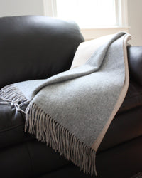 Merino Wool and Cashmere Double Face Classic Throw (Choice of Colors) by Alashan Cashmere