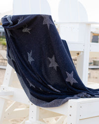 Cotton and Cashmere Star Spangled Throw by Alashan Cashmere