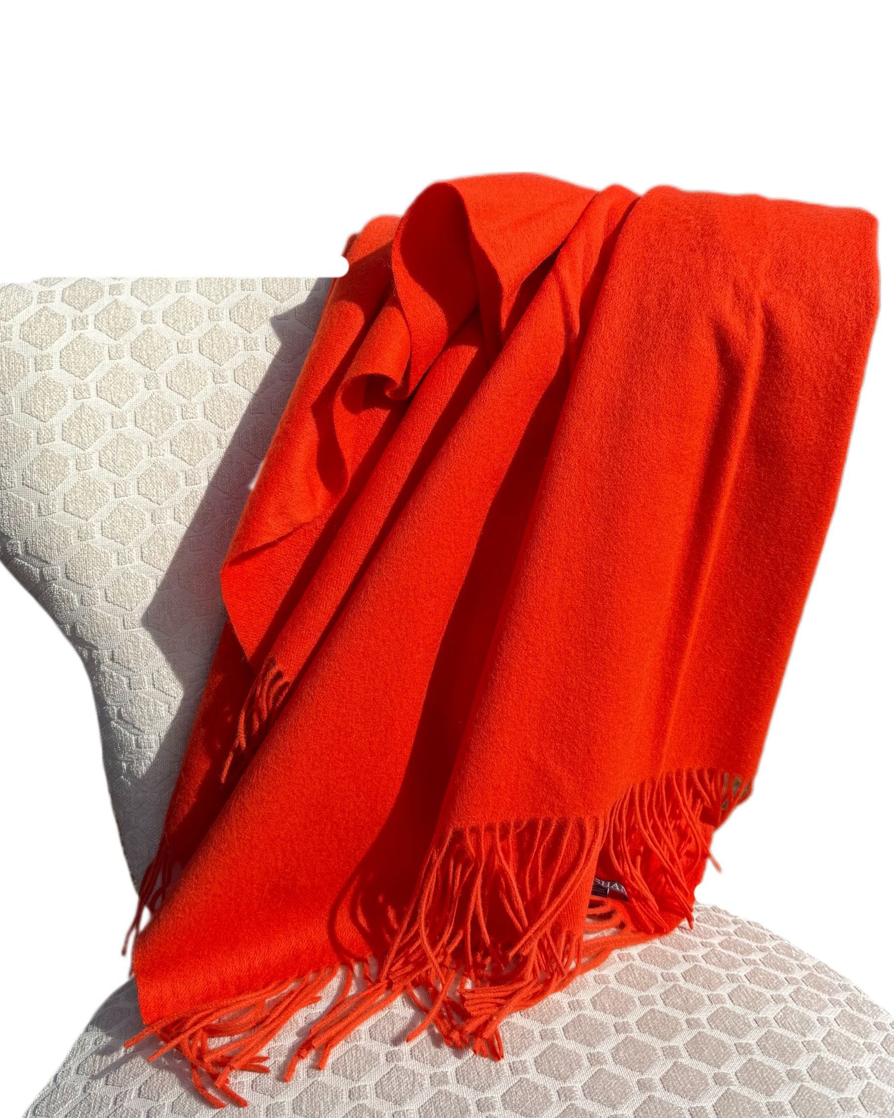 Merino Wool and Cashmere Classic Throw (Choice of Colors) by Alashan Cashmere