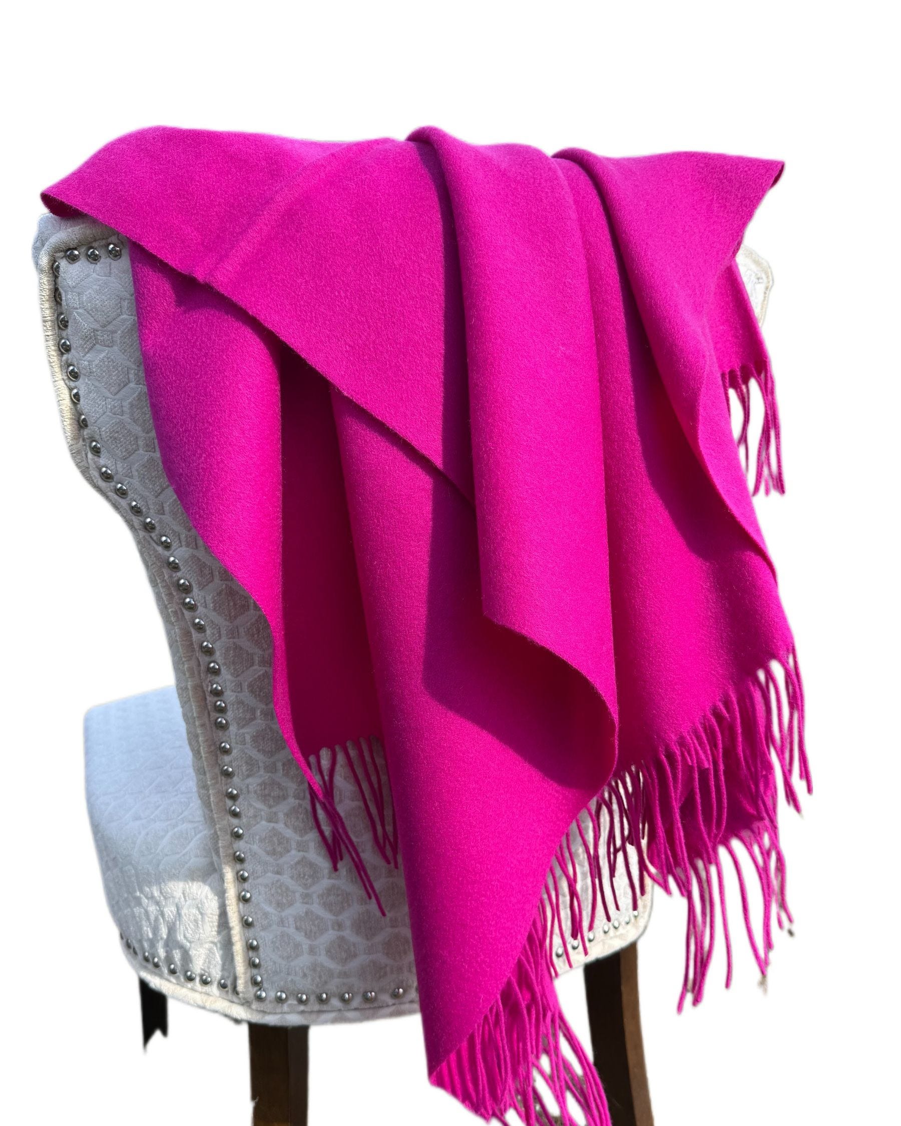 Merino Wool and Cashmere Classic Throw (Choice of Colors) by Alashan Cashmere